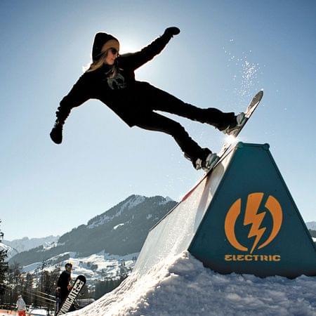Snowboarding in the Kleinwalsertal valley